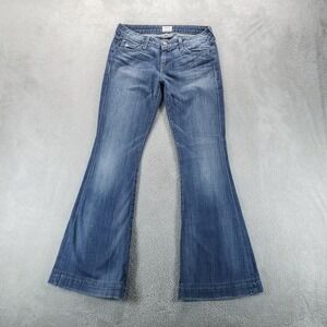 Hudson Jeans‎ Womens 28 Blue Low Rise Bootcut Medium Wash Low Rise Flap Pockets